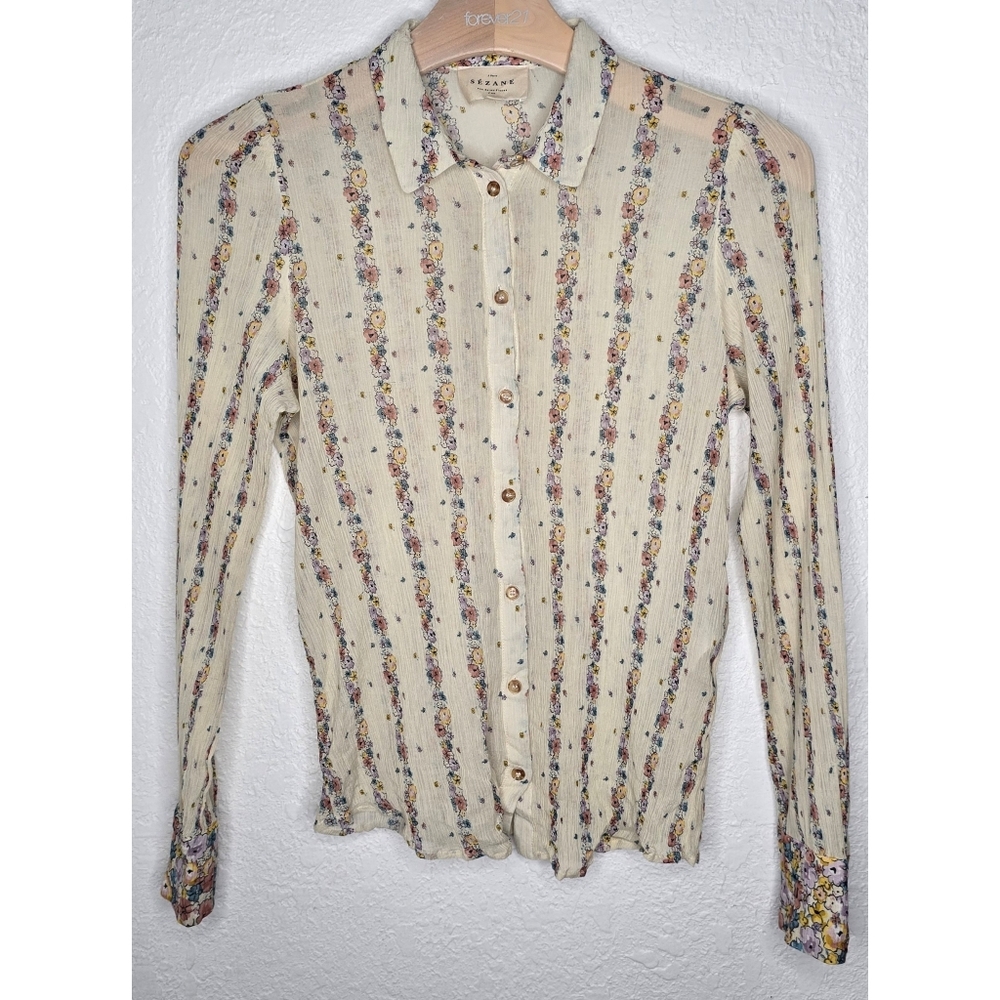 Sezane blouse Chemise Claudio - Fleur de Los Angeles Sz S
